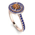 Double Halo Brown Diamond Ring - Zoey No. 1114 image 3