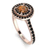 Double Halo Brown Diamond Ring - Zoey No. 1108 image 3