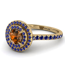 Double Halo Brown Diamond Ring - Zoey No. 1113 image 1