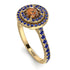 Double Halo Brown Diamond Ring - Zoey No. 1113 image 2