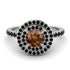 Double Halo Brown Diamond Ring - Zoey No. 1109 image 2