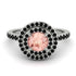 Double Halo Morganite Ring - Zoey No. 909