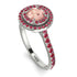 Double Halo Morganite Ring - Zoey No. 912 image 3