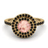 Double Halo Morganite Ring - Zoey No. 907