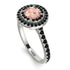 Double Halo Morganite Ring - Zoey No. 909