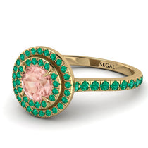 Double Halo Morganite Ring - Zoey No. 904 image 1