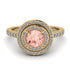 Double Halo Morganite Ring - Zoey No. 901