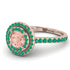 Double Halo Morganite Ring - Zoey No. 905