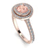 Double Halo Morganite Ring - Zoey No. 902
