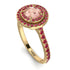 Double Halo Morganite Ring - Zoey No. 910