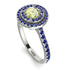 Double Halo Peridot Ring - Zoey No. 715