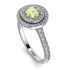 Double Halo Peridot Ring - Zoey No. 703