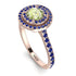 Double Halo Peridot Ring - Zoey No. 714