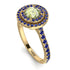 Double Halo Peridot Ring - Zoey No. 713
