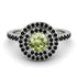 Double Halo Peridot Ring - Zoey No. 709
