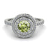 Double Halo Peridot Ring - Zoey No. 703
