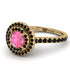 Double Halo Pink Moissanite Ring - Zoey No. 807 image 1