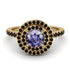 Double Halo Tanzanite Ring - Zoey No. 207