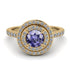 Double Halo Tanzanite Ring - Zoey No. 201