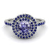 Double Halo Tanzanite Ring - Zoey No. 215