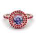 Double Halo Tanzanite Ring - Zoey No. 211
