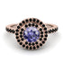 Double Halo Tanzanite Ring - Zoey No. 208