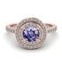 Double Halo Tanzanite Ring - Zoey No. 202