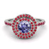 Double Halo Tanzanite Ring - Zoey No. 212
