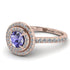 Double Halo Tanzanite Ring - Zoey No. 202