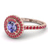 Double Halo Tanzanite Ring - Zoey No. 211