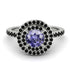Double Halo Tanzanite Ring - Zoey No. 209