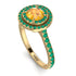 Double Halo Yellow Diamond Ring - Zoey No. 1004 image 3