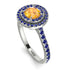 Double Halo Yellow Diamond Ring - Zoey No. 1015 image 3