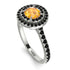 Double Halo Yellow Diamond Ring - Zoey No. 1009