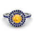 Double Halo Yellow Diamond Ring - Zoey No. 1015 image 2