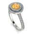 Double Halo Yellow Diamond Ring - Zoey No. 1003