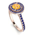 Double Halo Yellow Diamond Ring - Zoey No. 1014 image 3