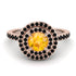 Double Halo Yellow Diamond Ring - Zoey No. 1008