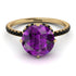 Double Hidden Halo Amethyst Engagement Ring - Angelina No. 307 image 3