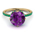 Double Hidden Halo Amethyst Engagement Ring - Angelina No. 304 image 3