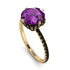 Double Hidden Halo Amethyst Engagement Ring - Angelina No. 307
