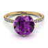 Double Hidden Halo Amethyst Engagement Ring - Angelina No. 301 image 3