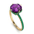 Double Hidden Halo Amethyst Engagement Ring - Angelina No. 304