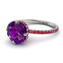 Double Hidden Halo Amethyst Engagement Ring - Angelina No. 312