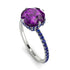 Double Hidden Halo Amethyst Engagement Ring - Angelina No. 315 image 2