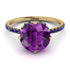 Double Hidden Halo Amethyst Engagement Ring - Angelina No. 313