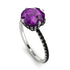 Double Hidden Halo Amethyst Engagement Ring - Angelina No. 309