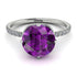 Double Hidden Halo Amethyst Engagement Ring - Angelina No. 303 image 3