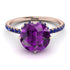 Double Hidden Halo Amethyst Engagement Ring - Angelina No. 314 image 3