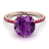 Double Hidden Halo Amethyst Engagement Ring - Angelina No. 311 image 3